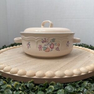 International China Welcome Home Round Covered Casserole Dish W/ Lid Vintage